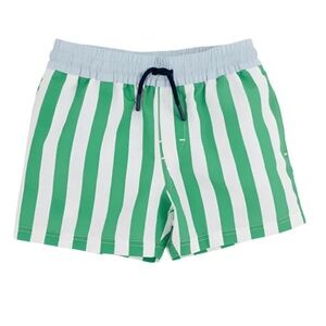 ❤️ NEW - TURTLE BAY TRUNKS - KIAWAH KELLY GREEN STRIPE WITH BUCKHEAD BLUE